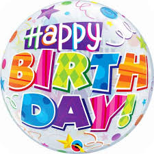 Birthday Party Patterns Bubble 22''/56cm