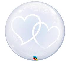 Deco Bubble Entwined Hearts 24''/61cm