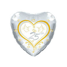 25th Wedding Anniversary 18'' Foil Balloon