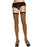 Leg Avenue Nylon Striped Thigh High Stocking Neon Orange/Black