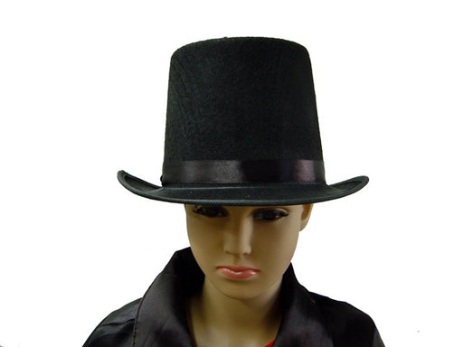 Kids Black Felt Top Hat