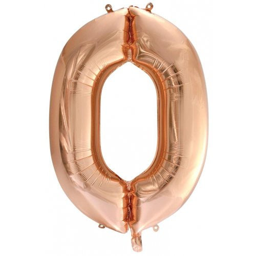 Rose Gold Mega Foil 34'' Number