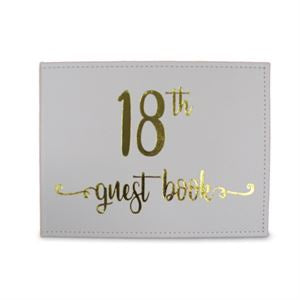 Assorted Guest Books White w/Gold Text