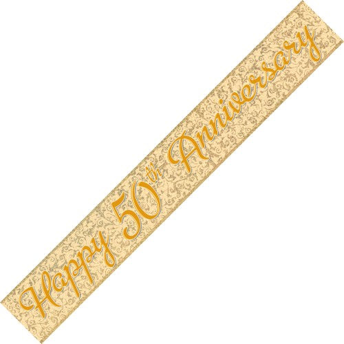 Gold 50th Anniversary Banner