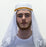 White Arabian Hat/Gold Trim