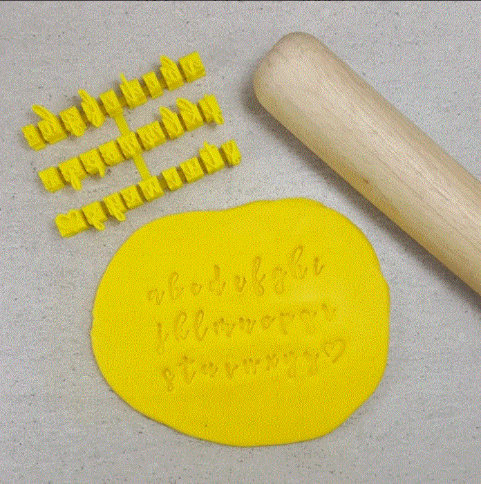 Script Letter Stamp Embosser Set
