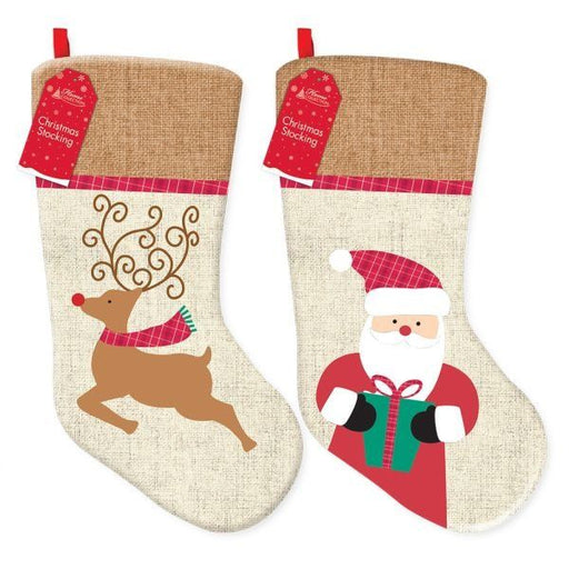 Christmas Stocking Hessian