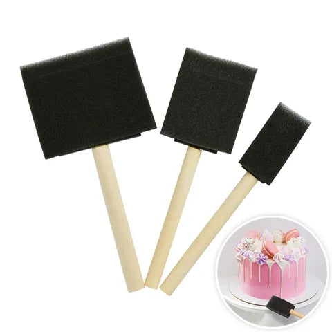 Cake Craft  Foam Brushes  1, 2 & 3 Inch  3 Piece