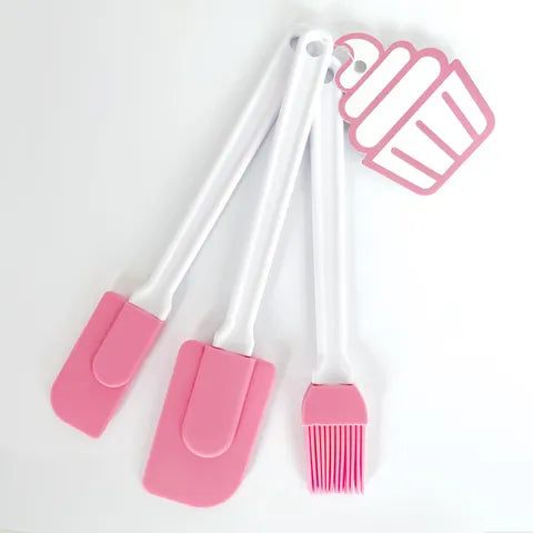 Silicone Spatula & Brush Set  3 Pieces