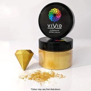 Vivid Shimmer Super Gold Edible Metallic Dust 50 Grams