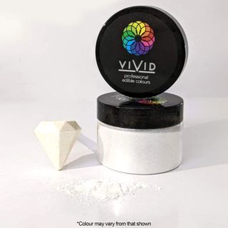 Vivid Shimmer Platnium White Edible Metallic Dust 50 Grams