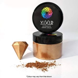 Vivid Shimmer Rose Gold 100% Edible Metallic Dust 50 Grams