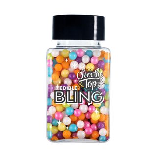 Over The Top Edible Bling Pastel Rainbow Pearls 60g