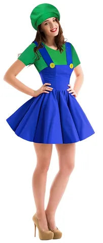 Green Plumber Girl Adult Costume Large
