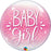 Baby Girl Pink Dots Bubble Balloon 22"/55cm