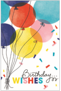 'Birthday Wishes' Primary Blast Birthday Card