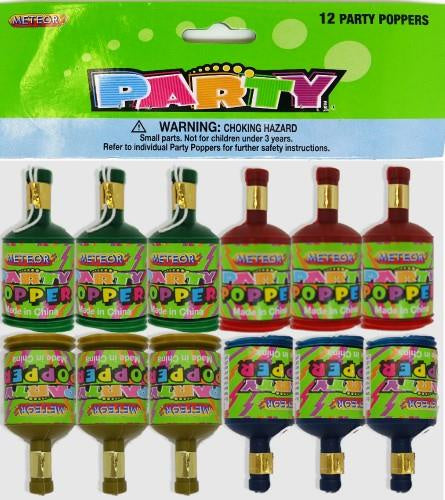 Party Poppers Pack of 12