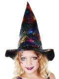 Witch Hat Multi Colour Metallic Soft Spider Web Child