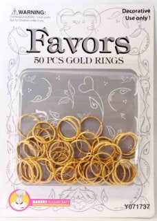 Gold Rings Favors pk of 50
