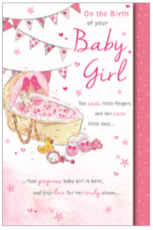 Baby Girl Elegance Card