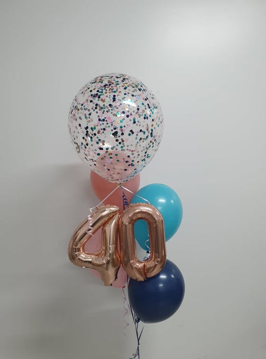 Big Confetti Numbered Balloon Bouquet