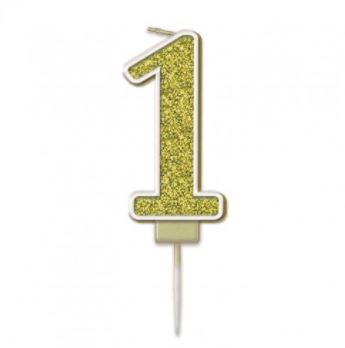 Gold Candle Sparkling Fizz Numerals