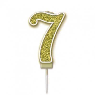 Gold Candle Sparkling Fizz Numerals