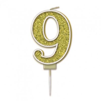 Gold Candle Sparkling Fizz Numerals