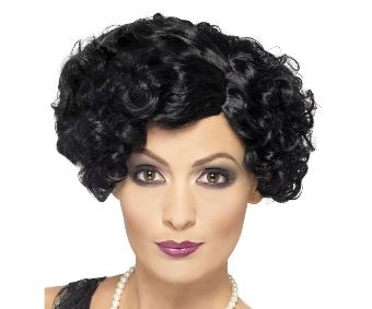Black 20's Flirty Flapper Wig