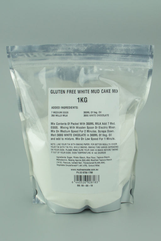 Gluten-Free White Mud Cake Mix 1kg