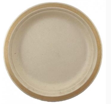 Sugarcane Lunch Plates 180mm Gold Pack of 10