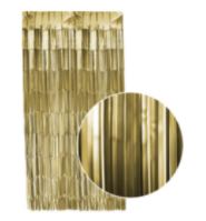 Matte Tinsel Metallic Shimmer Curtain Gold