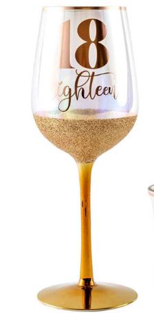 18/Eighteen Pink/Rose Gold Wine Glass 430ml