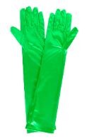 Green Satin Gloves