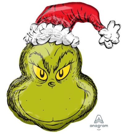 Grinch Supershape Foil Balloon 66cm x 73cm