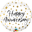 Happy Anniversary Gold Dots 18"