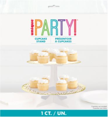 Gold Foil Cardboard Cupcake Stand 31.7cm x 24.4cm