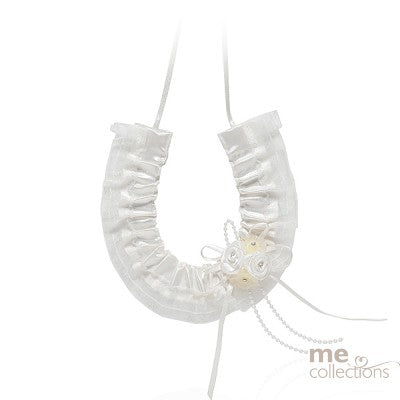 White Horseshoe With Flowers