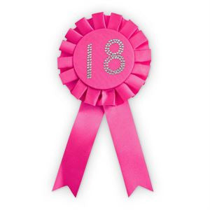 PINK 18TH ROSETTE