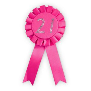 PINK 21ST ROSETTE