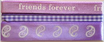 Ribtex Scrapbook Ribbon Lilac Friends Forever