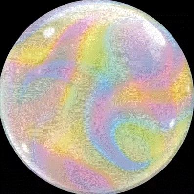 Bubble Iridecent Swirls 55.5cm
