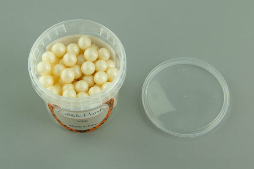 10mm Pearly Ivory Edible Cachous Pearls 100g