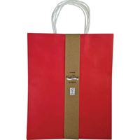 Large Red Kraft Gift Bag 5pk