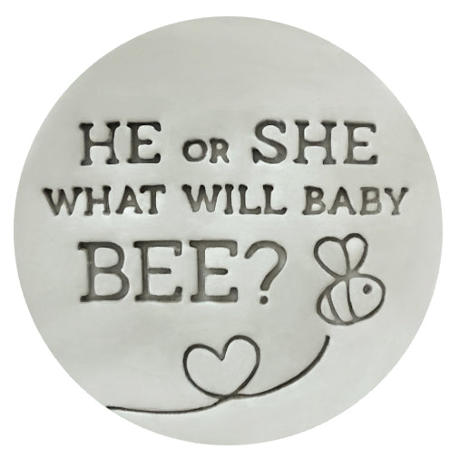 Little Biskut He Or She What Will Baby Be? Embosser