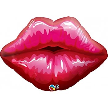 Pink Lips Super Shape Foil Balloon