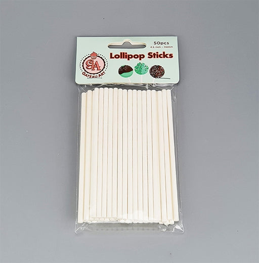 4.5 Inch Lollipop Sticks  White Pack Of 50