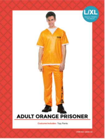 Adult Orange Prisoner Man Costume