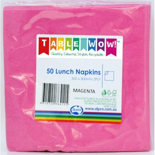 Lunch Napkin Pack 50 - Magenta