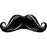 Foil Shape 42" Black Moustache
